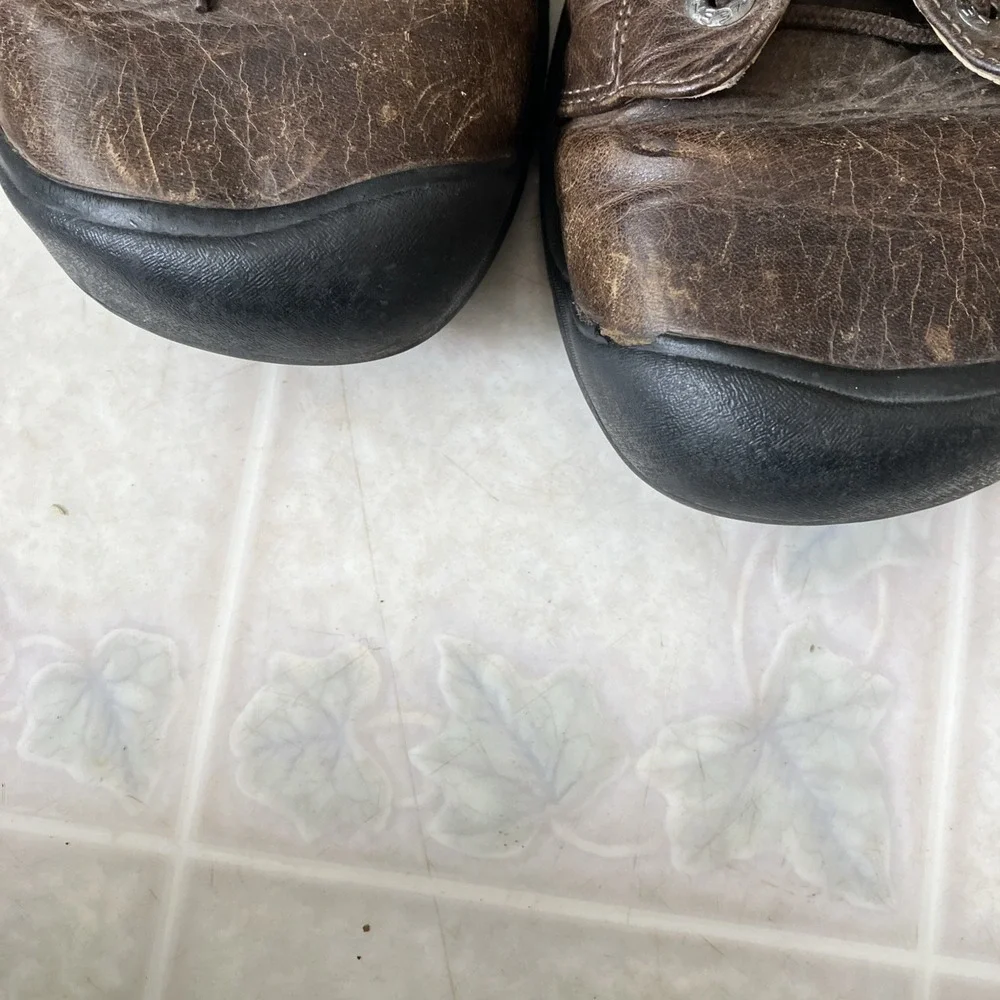 Keen  Oxfords Brown Leather Lace Up Shoes‎ Men's Size 12 US 13008-SHTK GTS 0410